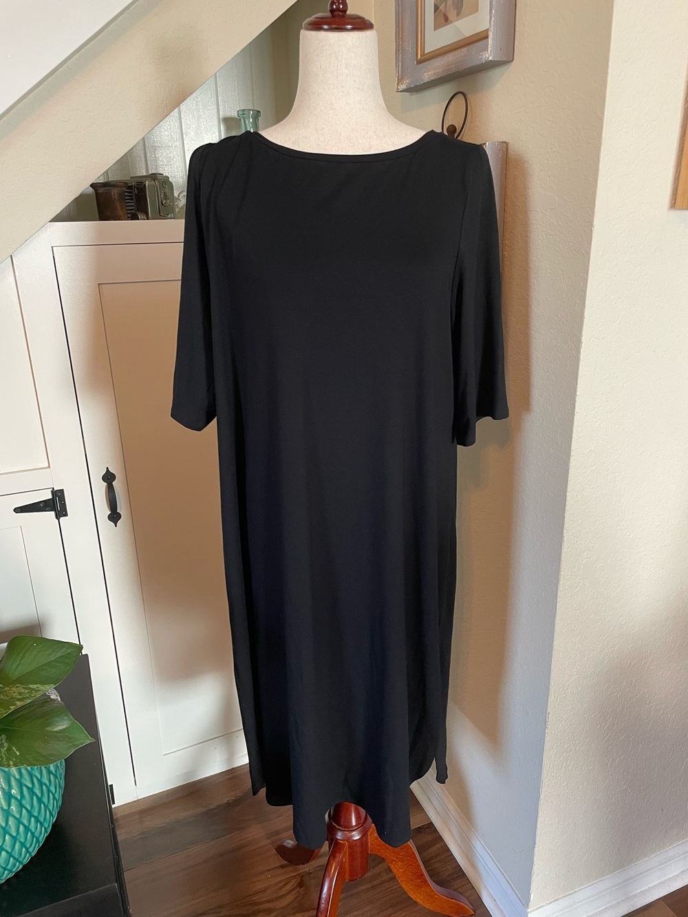 Eileen Fisher Dress, SZ Large Fine Jersey Knit